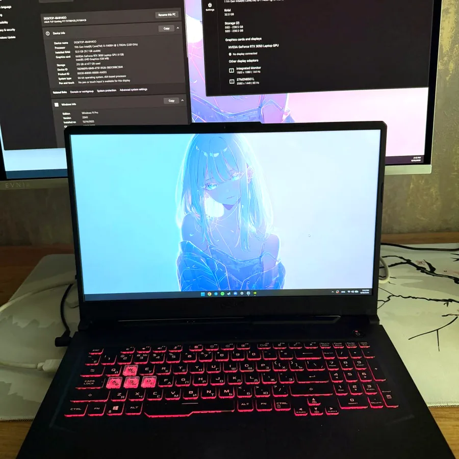 Ноутбук ASUS TUF Gaming F17, Intel i5, RTX 3050