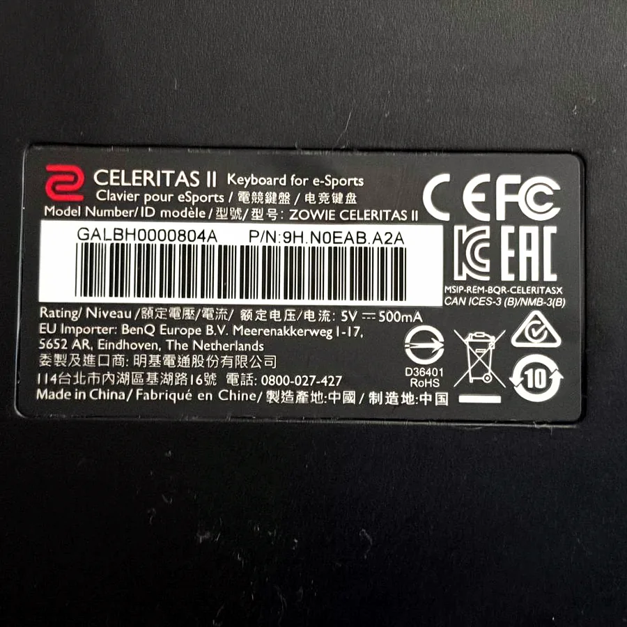 Клавиатура BenQ ZOWIE Celeritas II, идеальное состояние