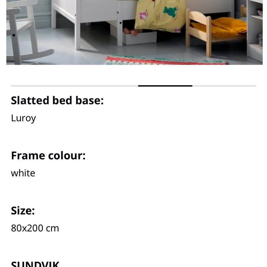 Растущая кровать IKEA Sundvik с матрасом