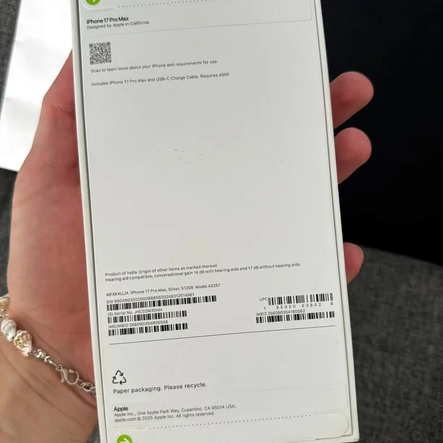 iPhone 17 Pro Max 512GB, новый